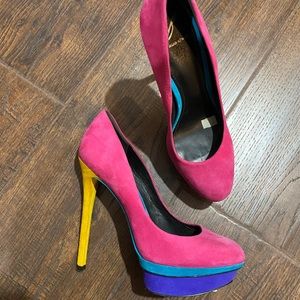 Brian Atwood color block pumps